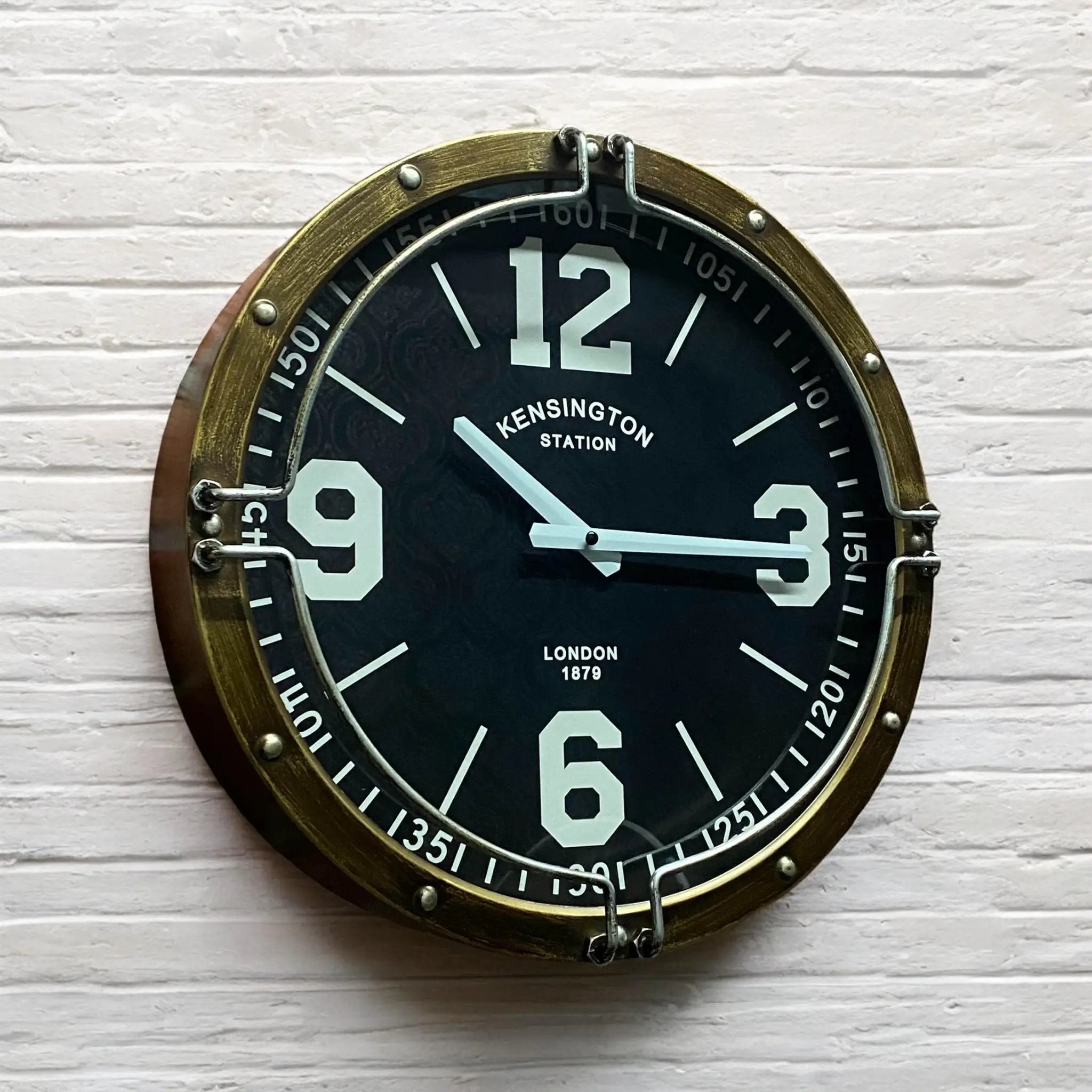 MSL 40CM WALL CLOCK - Black Clock Face - Required 1 x AA Battery - Clock