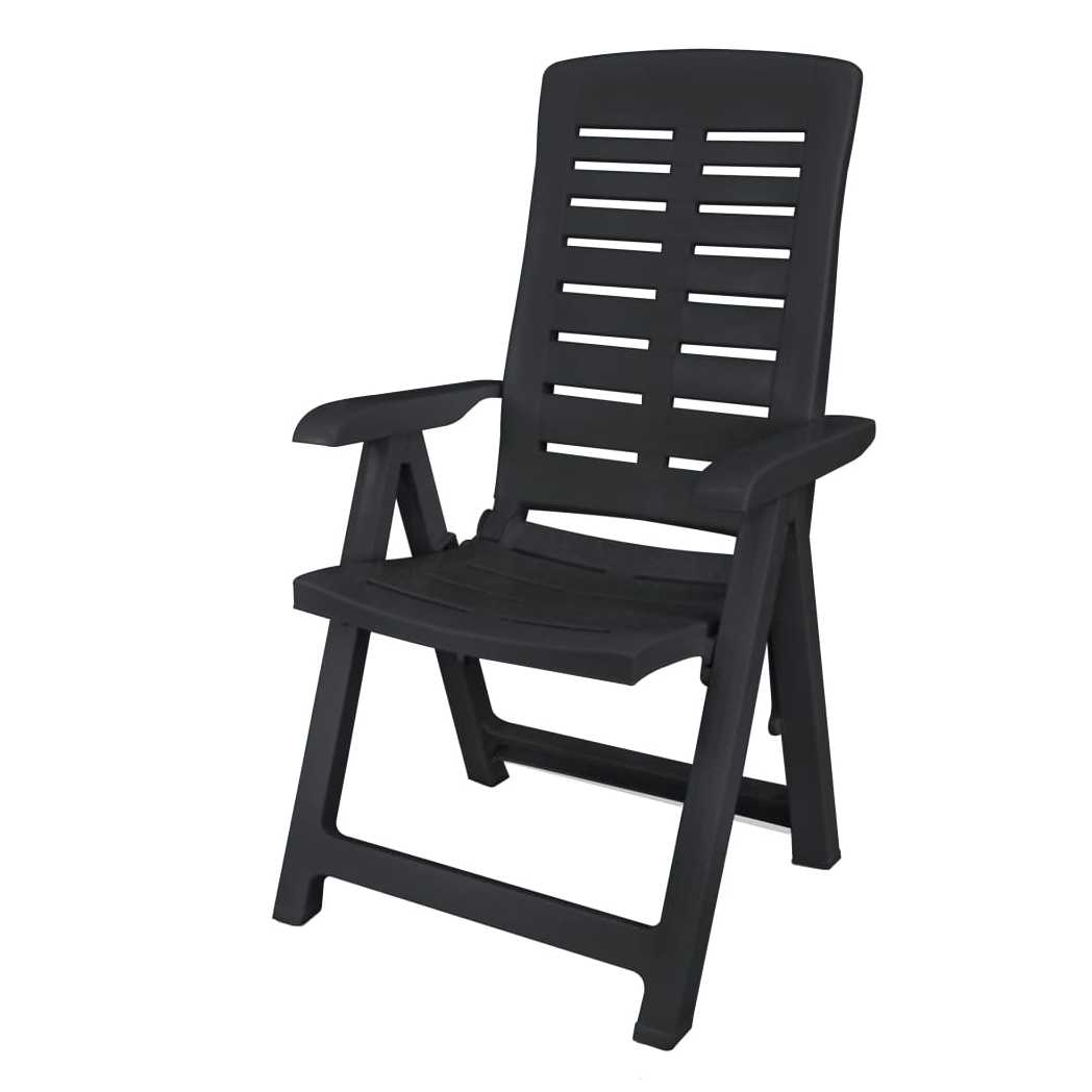 vidaXL VidaXL Outdoor Dining Set 9 Lightweight Plastic Anthracite - Garden Set