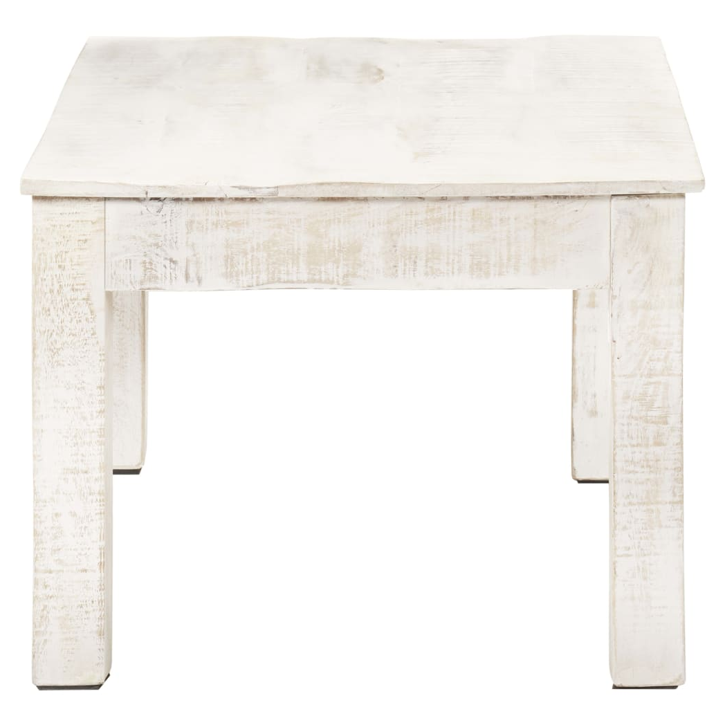 VidaXL Coffee Table 110x60x45 Cm Whitewashed Solid Mango Wood For Living Room Decor by vidaXL