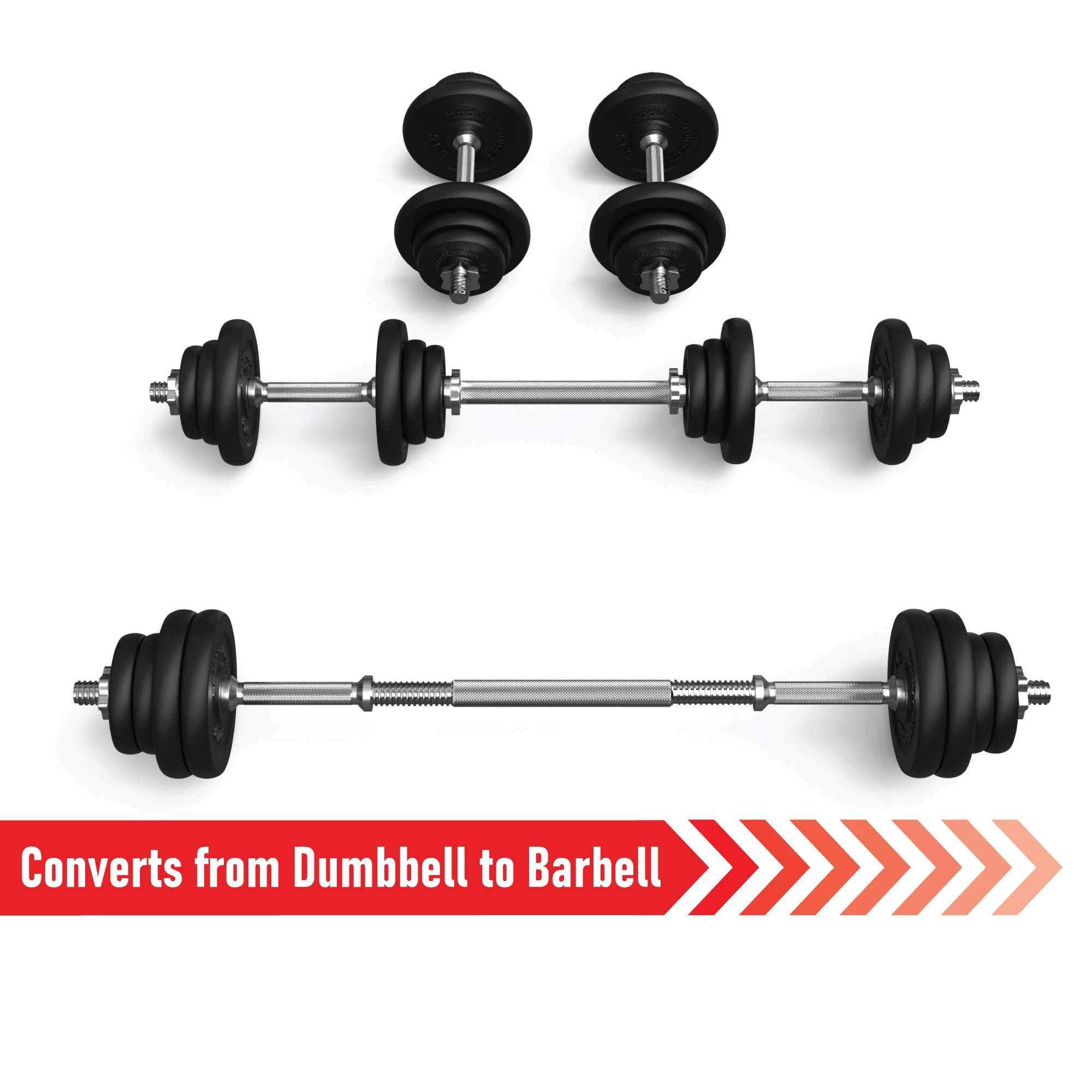 Monster Shop Body Revolution Cast Iron Dumbbell Set 15 kg - 50 kg -