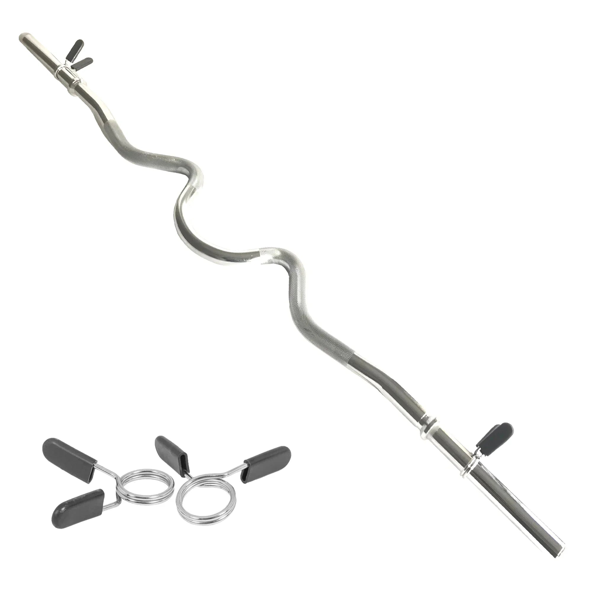 Monster Shop Body Revolution EZ 1" Super Curl Barbell Bar - 1.2m -