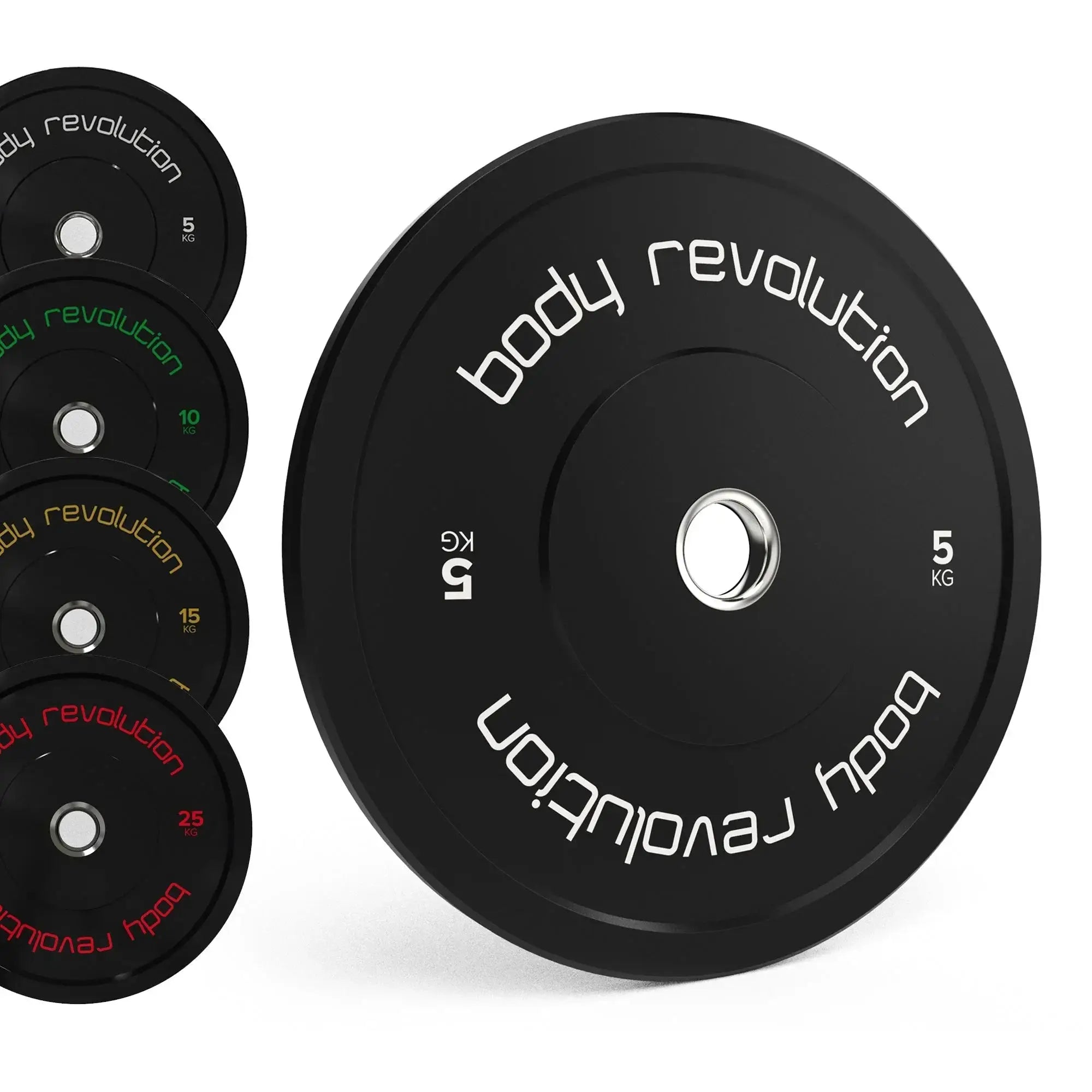 Monster Shop Body Revolution Olympic Black Bumper Plate 100kg Bundle -