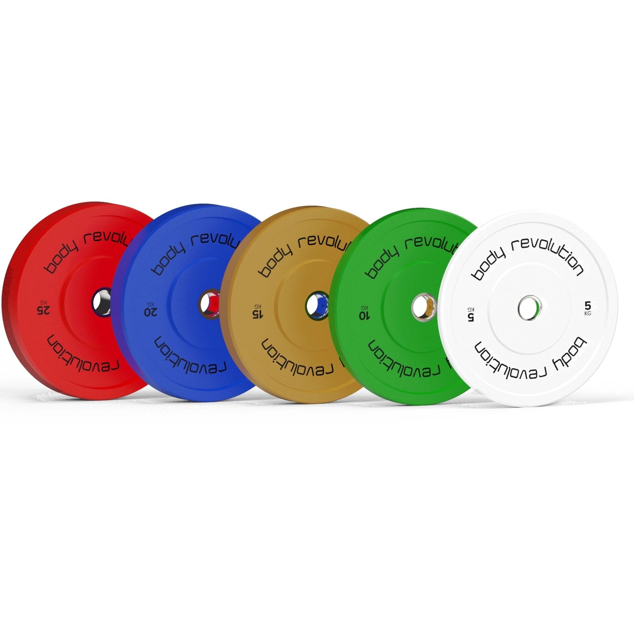 Monster Shop Body Revolution 60kg Bundle Olympic Coloured Bumper Plates -