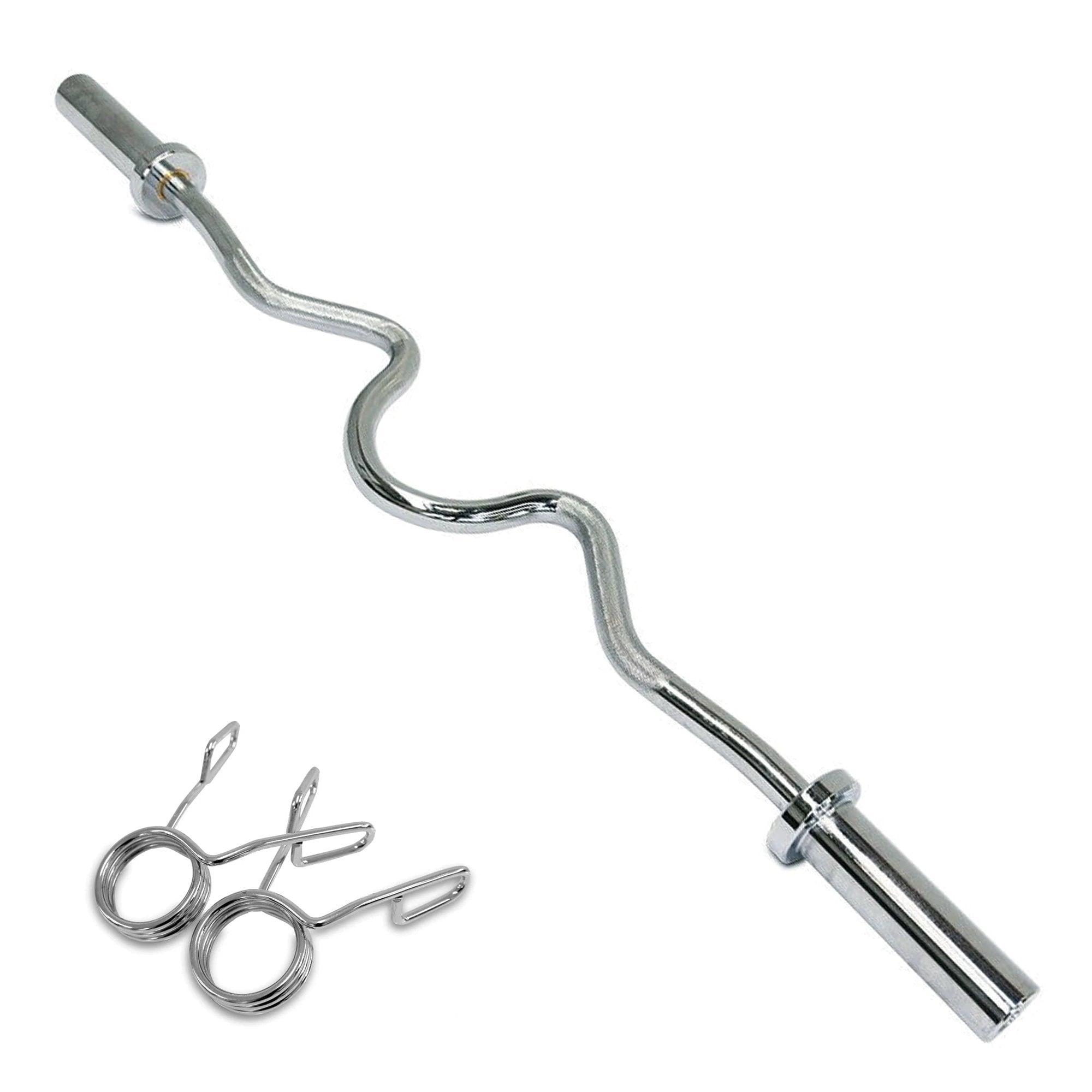 Monster Shop Body Revolution Olympic Super Curl EZ Barbell Bar -