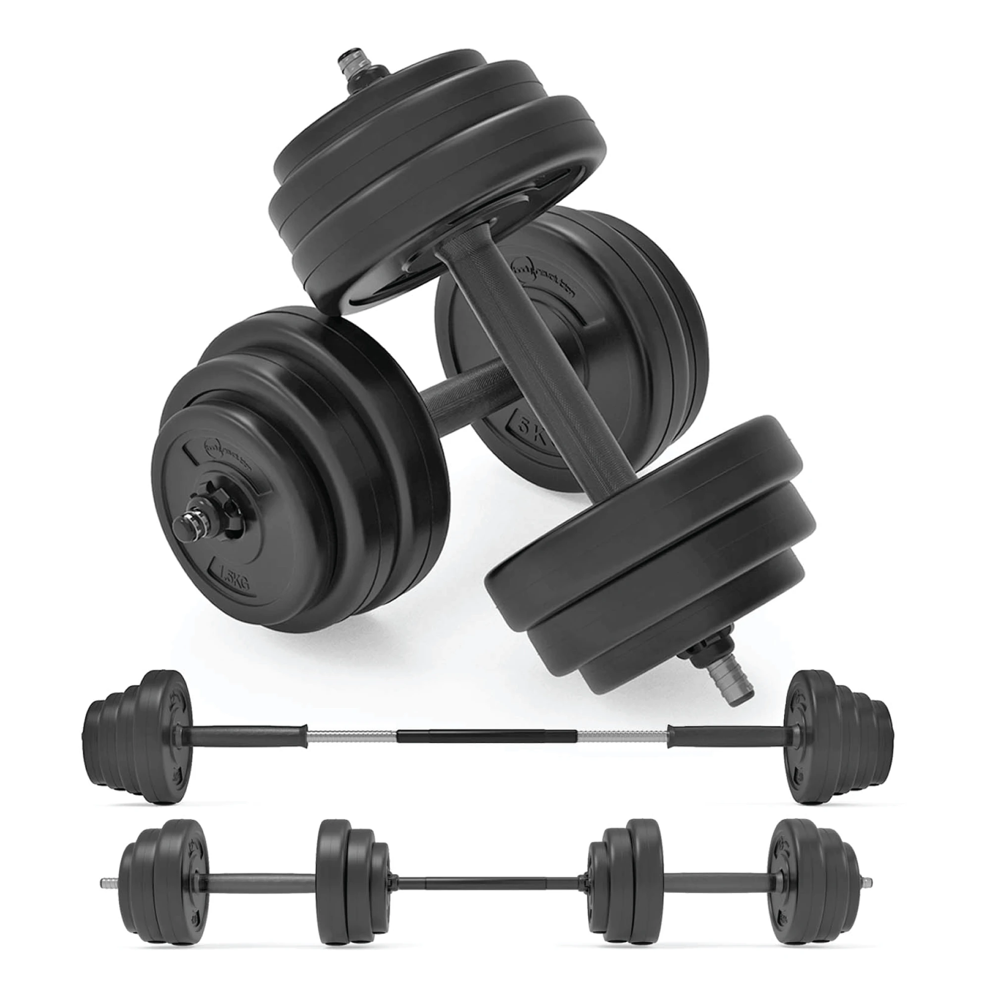 Body Revolution Vinyl Adjustable Dumbbell Set (10kg - 50kg) by Monster Shop