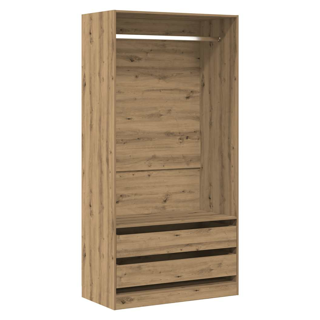 vidaXL VidaXL Artisan Oak Wardrobe 100x50x200 Cm Engineered Wood - Wardrobe