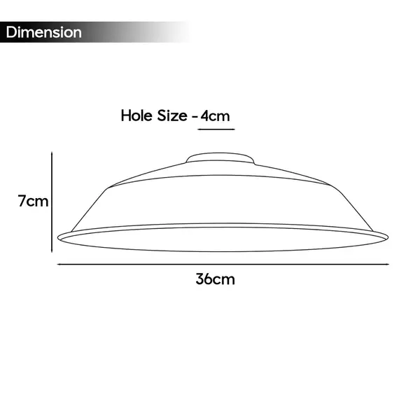 LEDSONE Burgundy Retro Vintage Lampshade Easy Fit E27 Base Industrial Pendant Metal 36cm Lamp Light - Pendant Lights