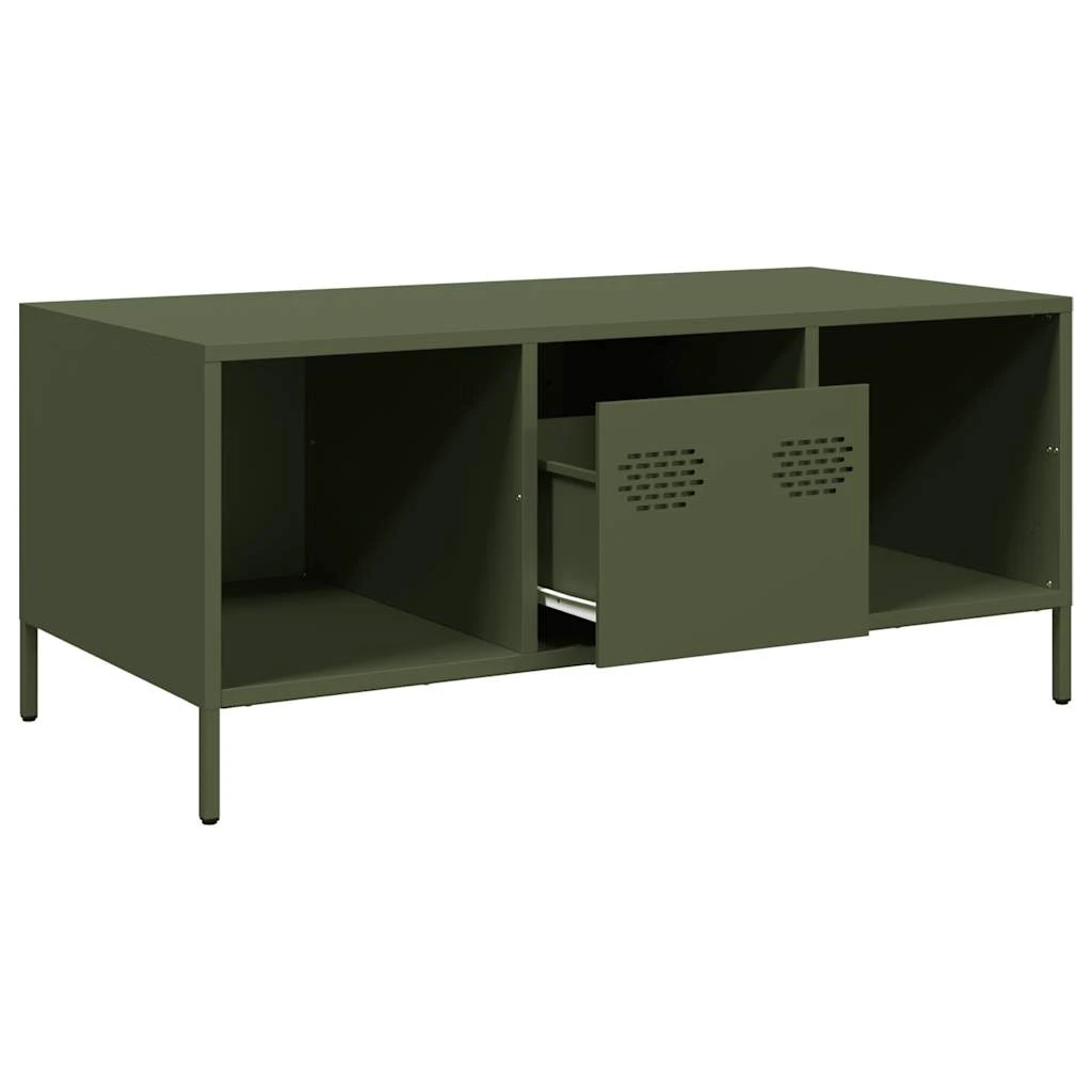 VidaXL Coffee Table 101.5x50x43.5 cm Cold Rolled Steel Industrial Living Room Decor by vidaXL