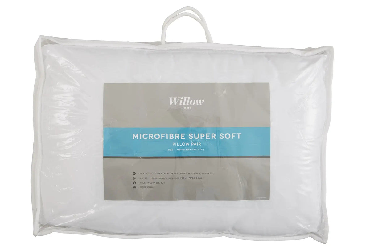 Microfibre Feels Like Down Pillow Pair - from Harwoods