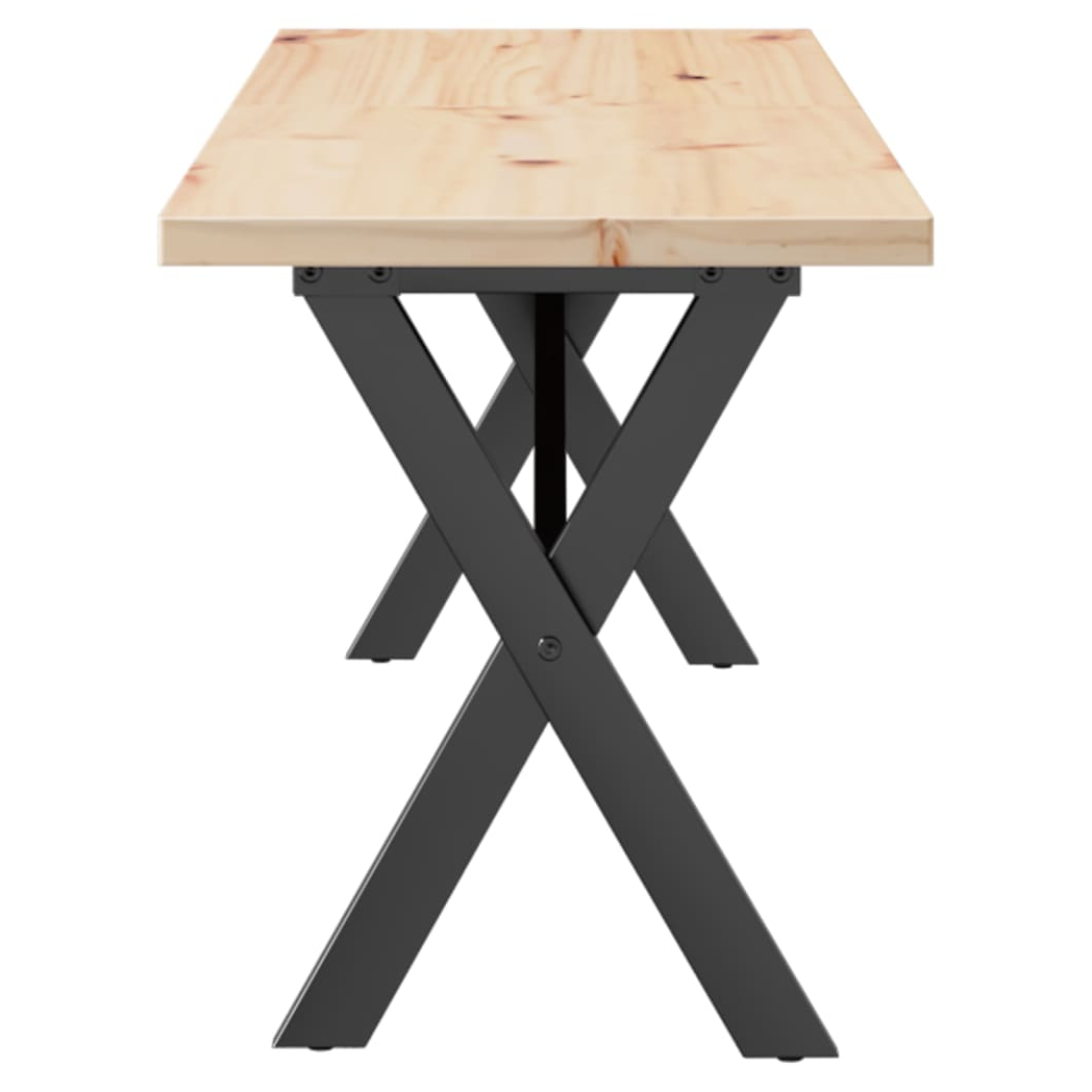 vidaXL VidaXL Coffee Table 160x40x45.5 Pine Cast Iron - Coffee Table
