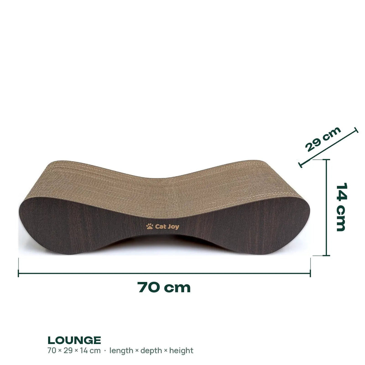 Lounge — Curved Cardboard Cat Scratcher Lounger, 70 cm - Cat Scratchers & Scratching Posts from CAT JOY