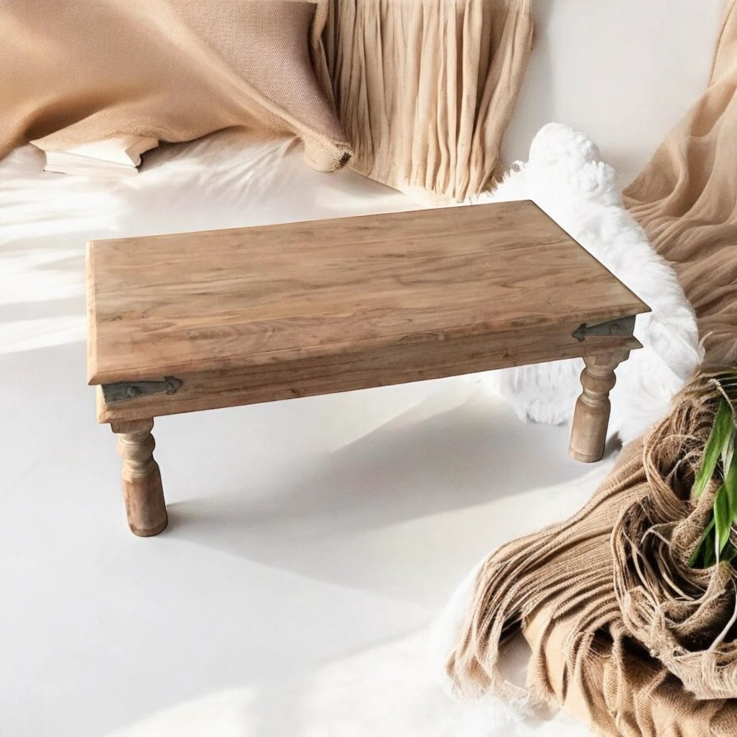 Solid Wood Coffee Table 110cm Durable Living Room by MSL