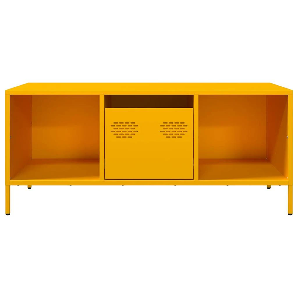 vidaXL Coffee Table 101.5x50x43.5 cm Cold-Rolled Steel Mustard Yellow Industrial Living Room by vidaXL