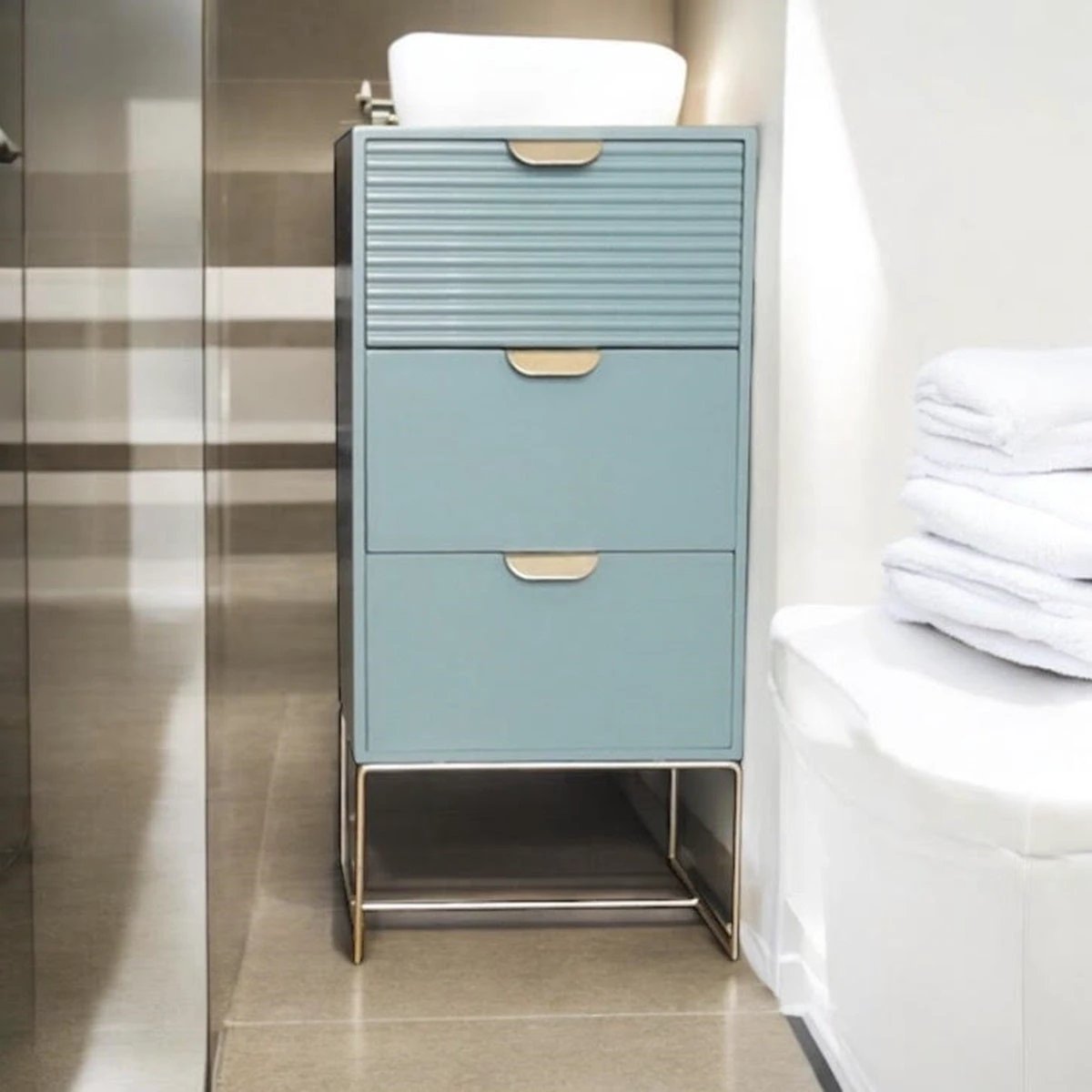 EcoWood Nightstand 64CM Three Drawer Bedroom by MSL