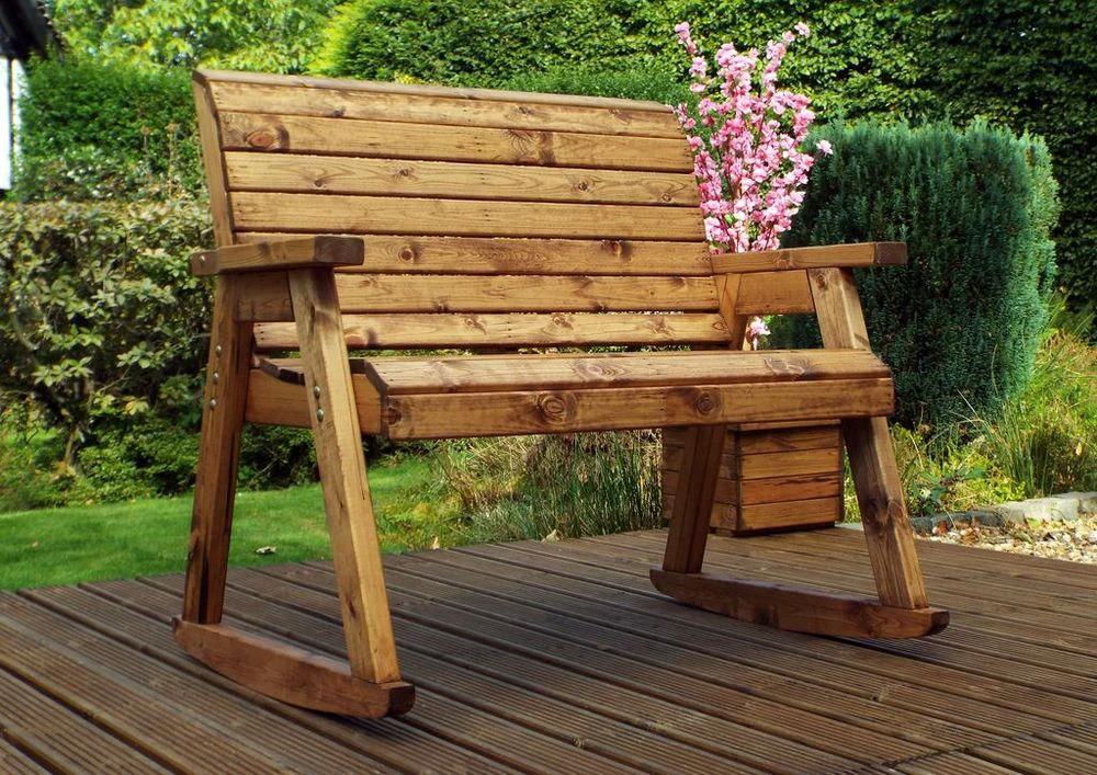 Two Seat Rocker Garden Bench Boxed by Charles Taylor Trading