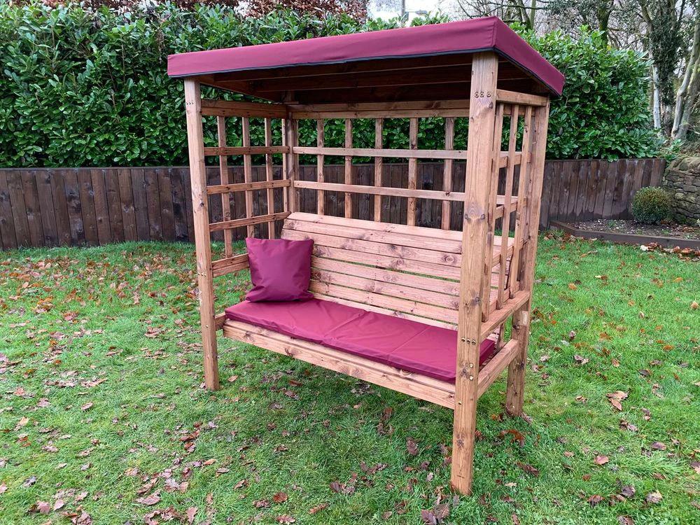 Charles Taylor Trading Bramham Three Seat Garden Arbour Green - Uncategorized Garden Chairs