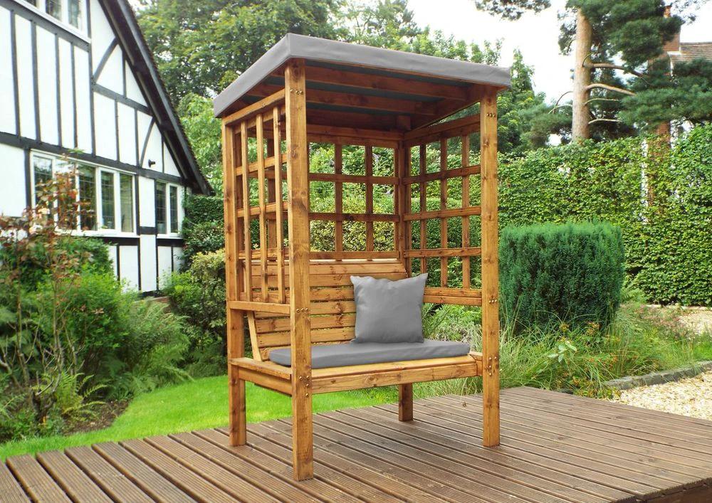 Charles Taylor Trading Bramham Two Seat Garden Arbour Green - Uncategorized Garden Chairs