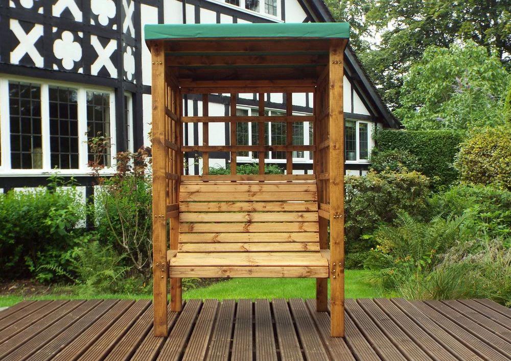 Charles Taylor Trading Bramham Two Seat Garden Arbour Green - Uncategorized Garden Chairs