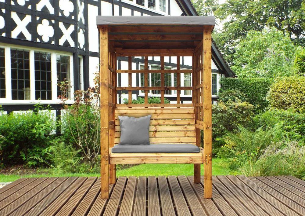 Charles Taylor Trading Bramham Two Seat Garden Arbour Green - Uncategorized Garden Chairs