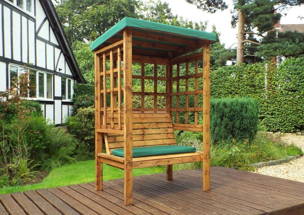 Charles Taylor Trading Bramham Two Seat Garden Arbour Green - Uncategorized Garden Chairs