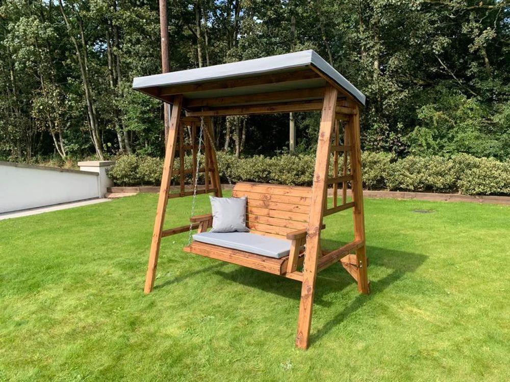 Dorset Two Seater Garden Swing Green by Charles Taylor Trading