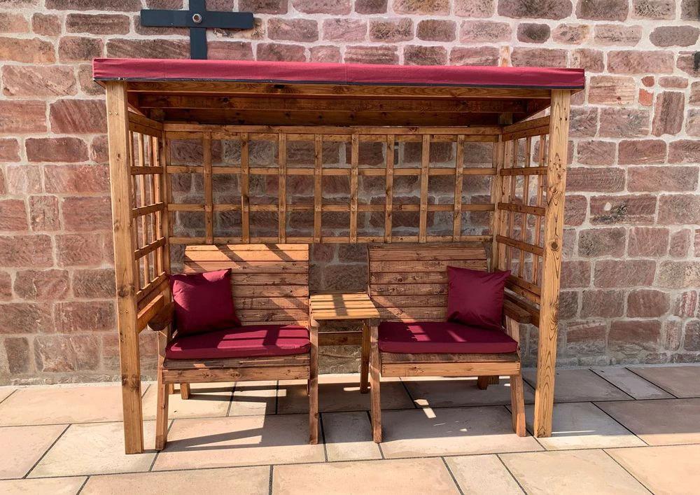Charles Taylor Trading Grand Henley Twin Seat Arbour Green - Uncategorized Garden Chairs