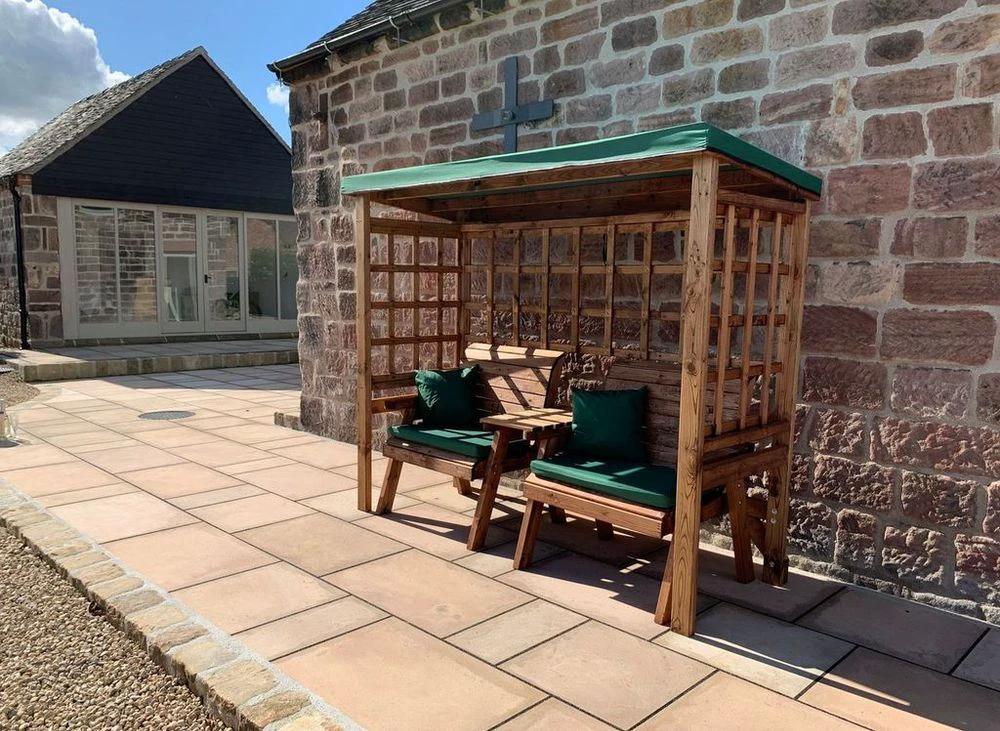 Charles Taylor Trading Grand Henley Twin Seat Arbour Green - Uncategorized Garden Chairs