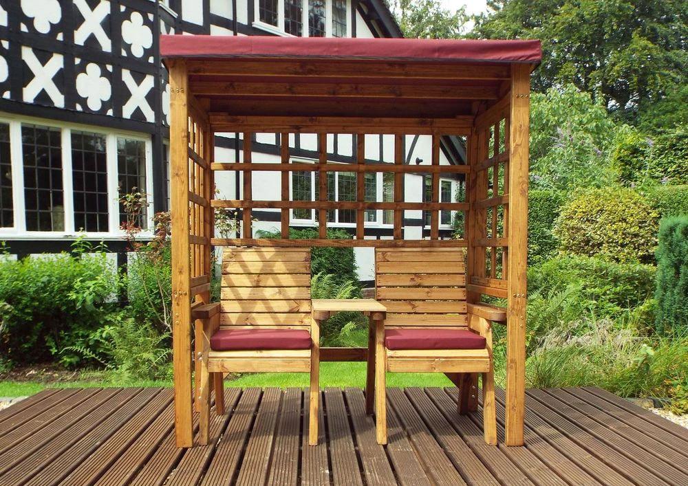 Henley Twin Seat Garden Arbour Green by Charles Taylor Trading
