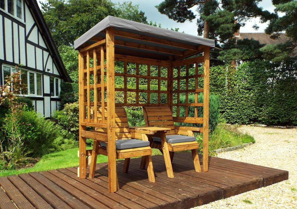 Henley Twin Seat Garden Arbour Green by Charles Taylor Trading