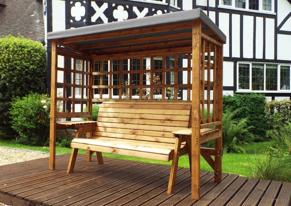 Charles Taylor Trading Wentworth Three Seater Garden Abour Green - Uncategorized Garden Chairs