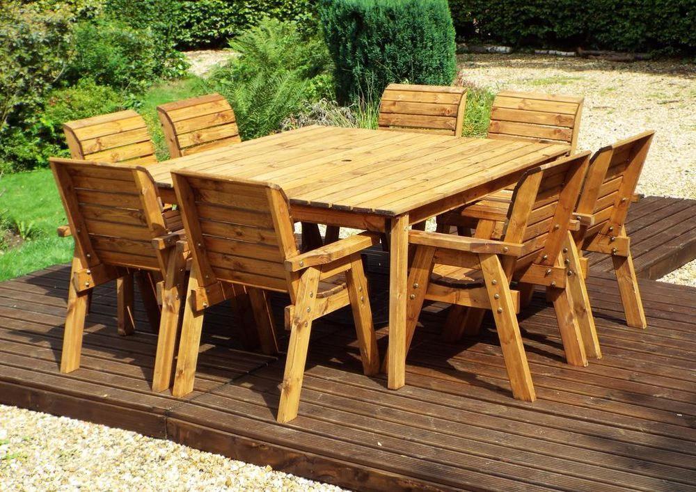 Charles Taylor Trading Eight Seater Garden Table Set - Uncategorized Garden Set