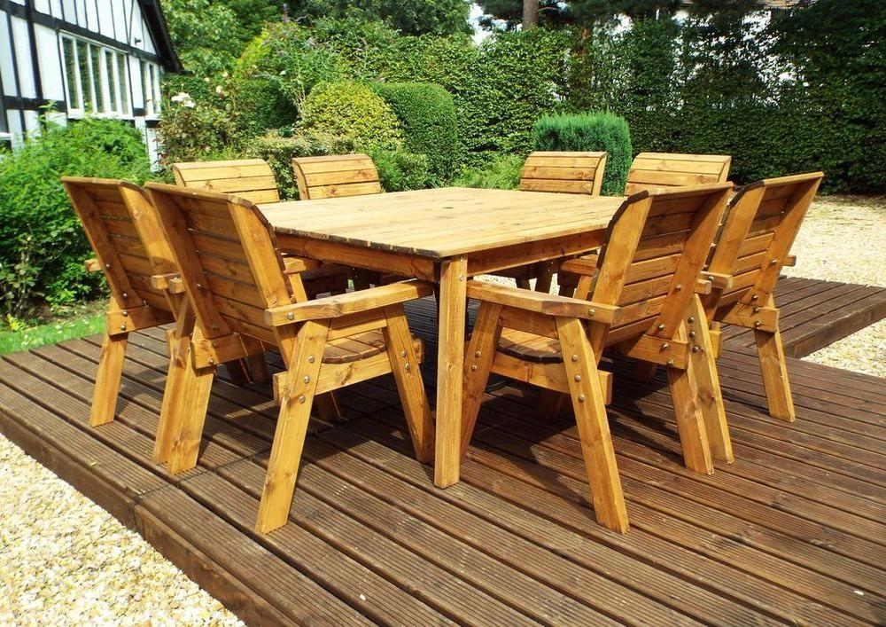 Charles Taylor Trading Eight Seater Garden Table Set - Uncategorized Garden Set