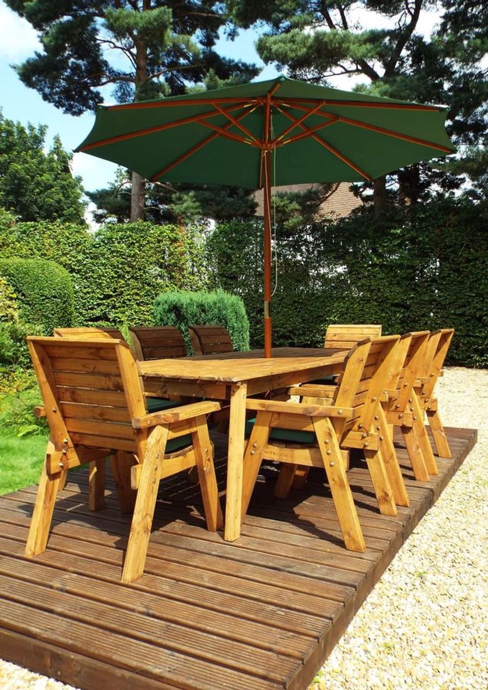 Charles Taylor Trading Eight Seater Rect Table Garden Set - Uncategorized Garden Set