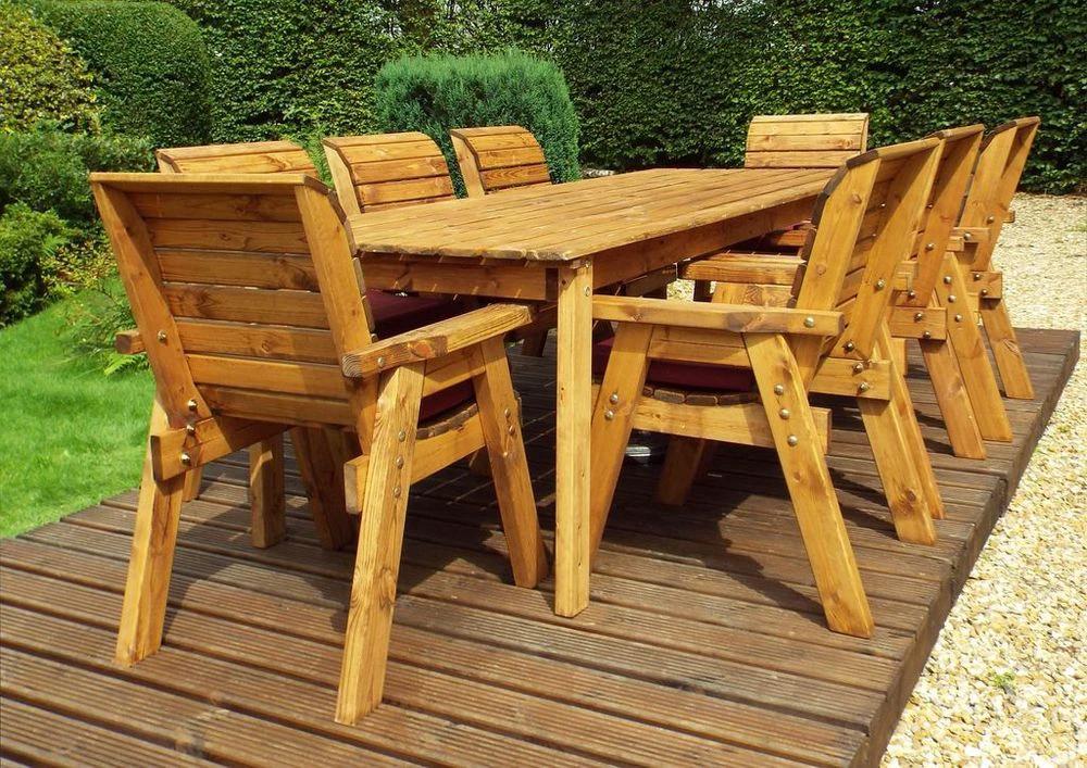 Charles Taylor Trading Eight Seater Rect Table Garden Set - Uncategorized Garden Set