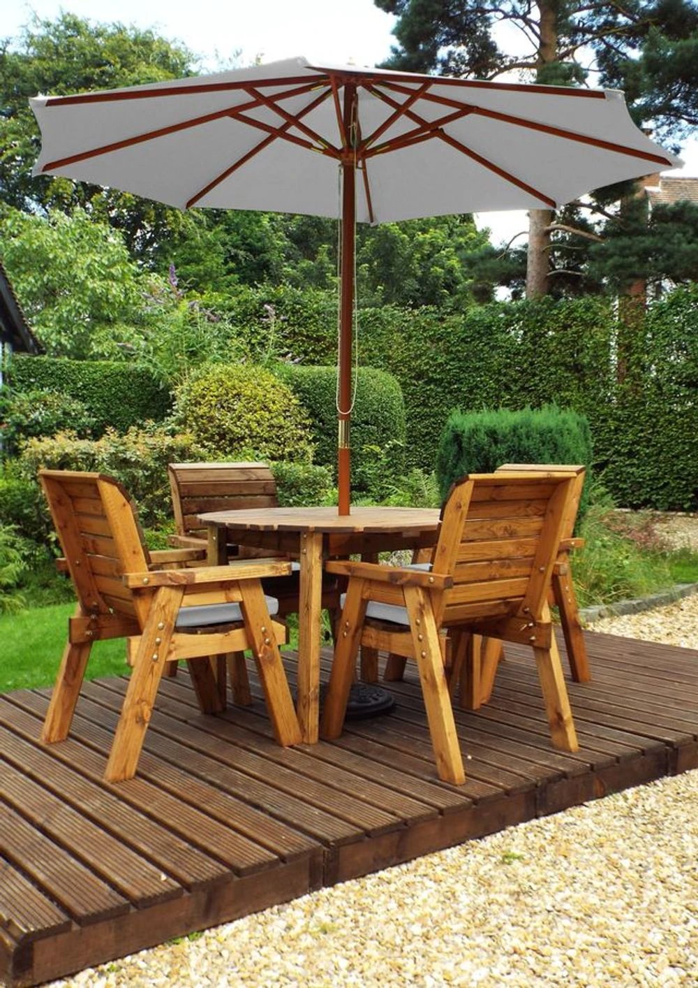 Four Seater Round Table Garden Set by Charles Taylor Trading