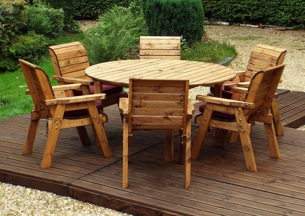 Six Seater Circular Table Garden Set by Charles Taylor Trading