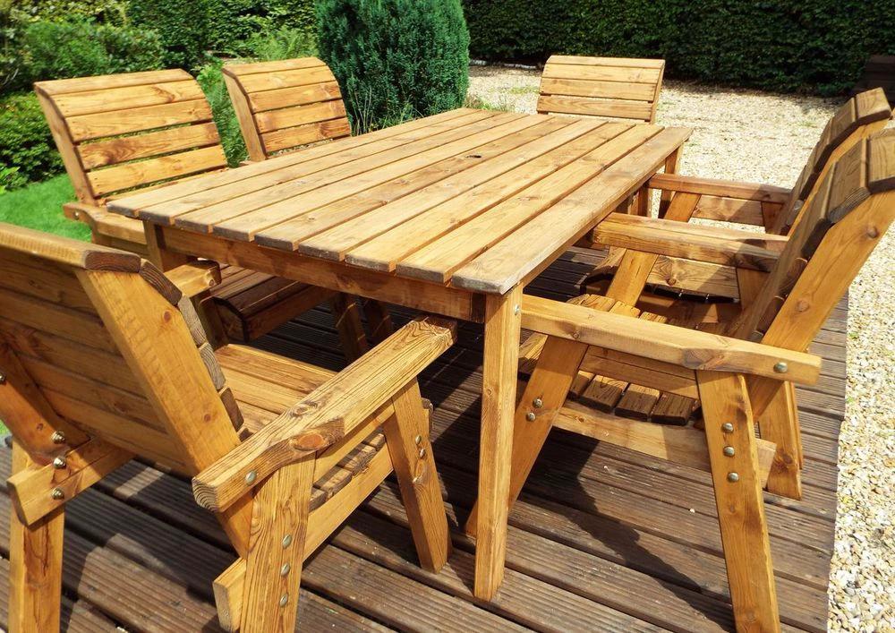 Charles Taylor Trading Six Seater Table Garden Set - Uncategorized Garden Set