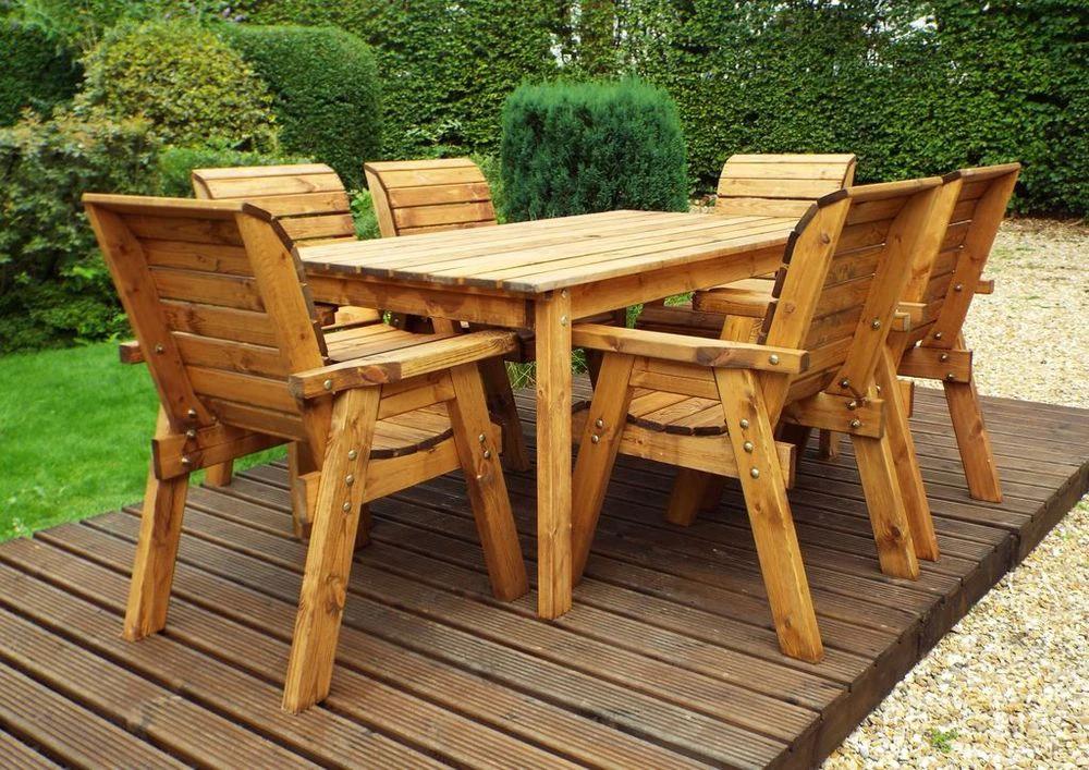 Charles Taylor Trading Six Seater Table Garden Set - Uncategorized Garden Set