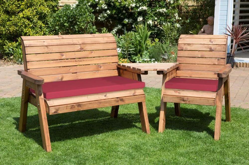 Three Seat Companion Garden Set Angled by Charles Taylor Trading