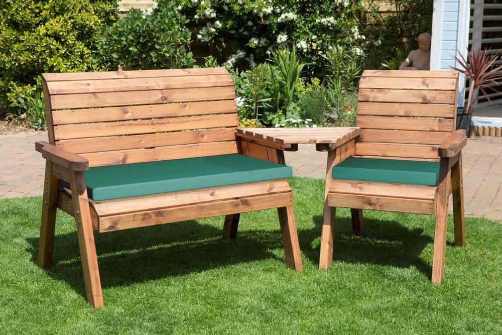 Three Seat Companion Garden Set Angled by Charles Taylor Trading
