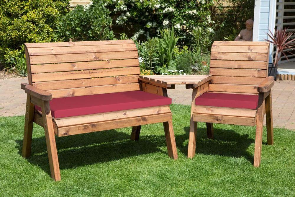Three Seat Companion Garden Set Angled by Charles Taylor Trading