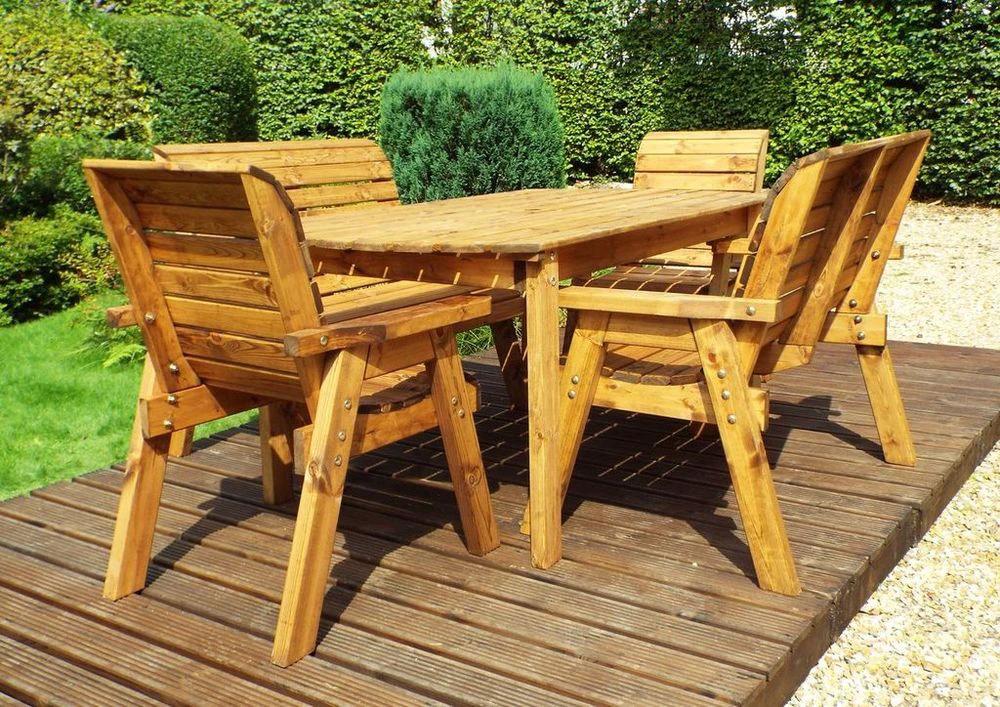 Charles Taylor Trading Six Seater Table Garden Set - Uncategorized Garden Set