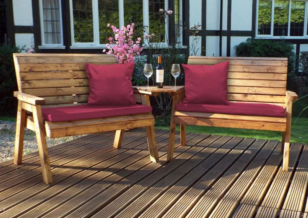 Charles Taylor Trading Twin Bench Garden Set Angled - Uncategorized Garden Set