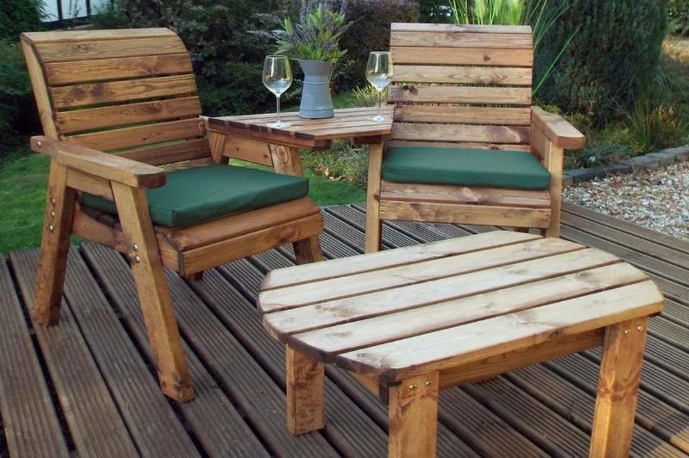 Twin Companion Dining Garden Set Angled by Charles Taylor Trading