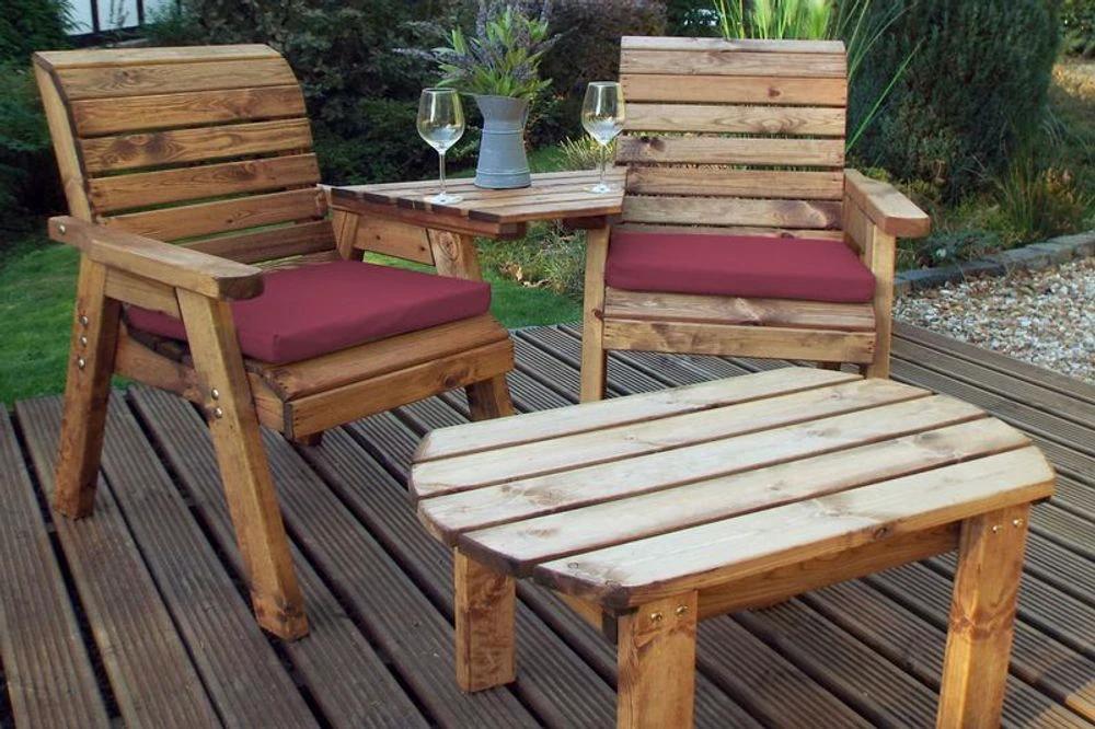 Twin Companion Dining Garden Set Angled by Charles Taylor Trading