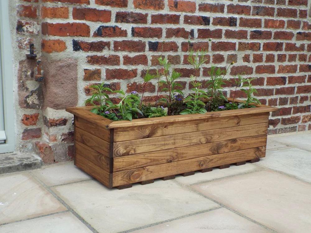 Extra Large Wooden Garden Trough by Charles Taylor Trading