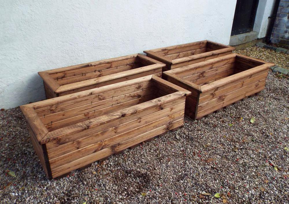 Charles Taylor Trading Extra Large Wooden Garden Trough - Uncategorized Garden Storage