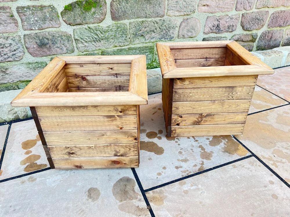 Charles Taylor Trading Large Square Garden Planter - Uncategorized Garden Storage