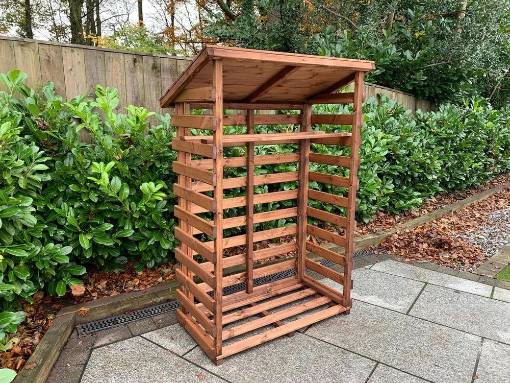 Charles Taylor Trading Garden Log Store - FSC Wood - Uncategorized Garden Storage