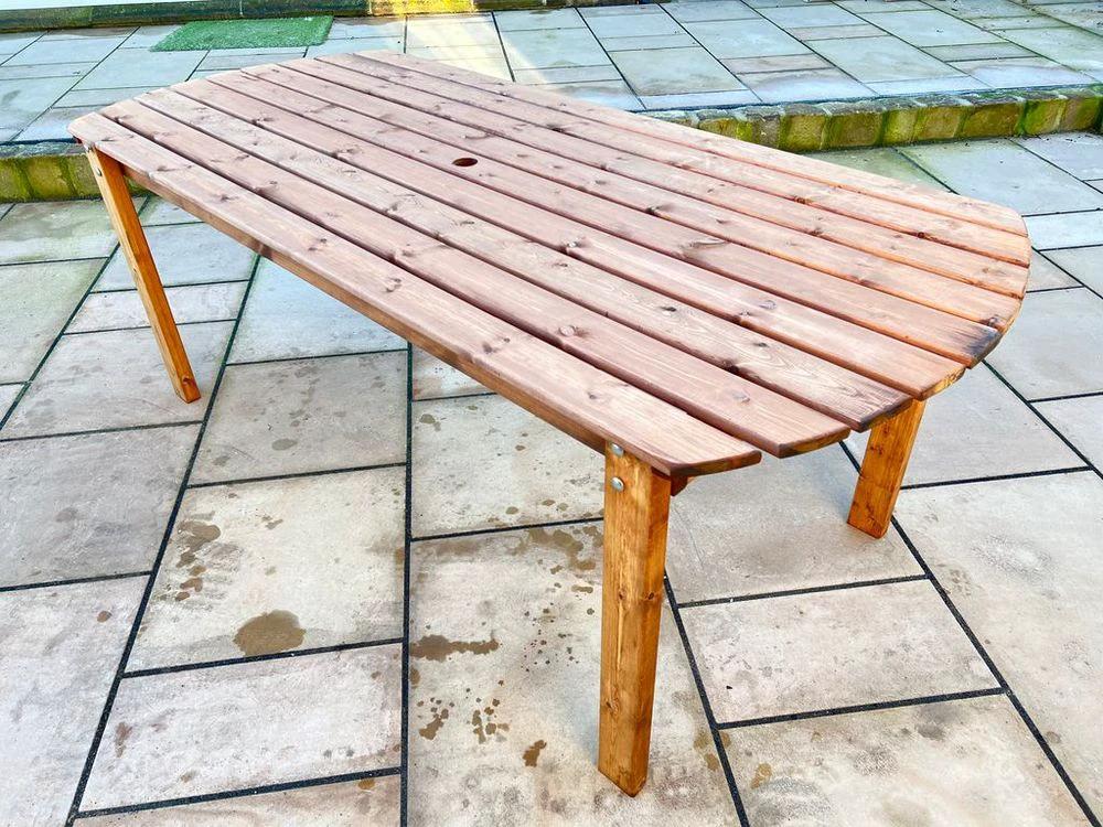 7ft Rounded Edge Garden Table - Garden Table from Charles Taylor Trading